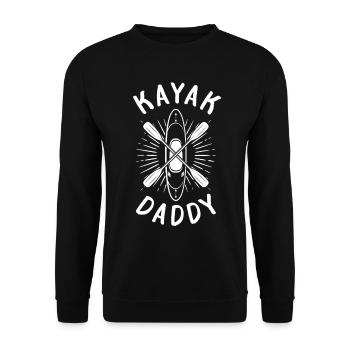 Kayak Daddy Kayaking Canoeing Dad Kayaker - Unisex Sweatshirt - black - Front - Alina (178cm) & Michal (187cm)