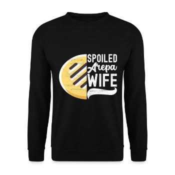 Venezuelan Arepas - Unisex Sweatshirt - black - Front - Alina (178cm) & Michal (187cm)