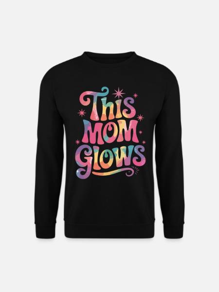 Stolze Mama mit Glow Effekt - Unisex Pullover - Schwarz