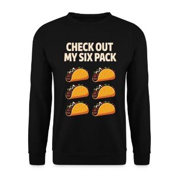 Mon pack de six est fait de tacos - Sweat-shirt Unisexe - noir - Devant - Alina (178cm) & Michal (187cm)