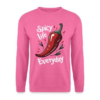 Spicy Life – Chili Vibes für jeden Tag - Unisex Pullover - Pink - Vorne