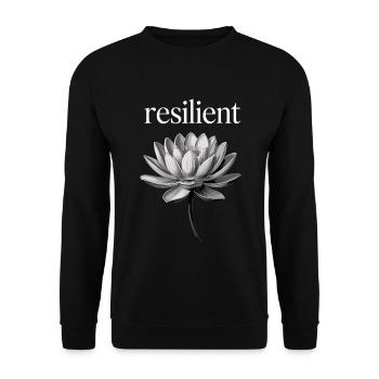 Resilient Mentale Gesundheit Motivation Resilienz - Unisex Pullover - Schwarz - Vorne - Alina (178cm) & Michal (187cm)