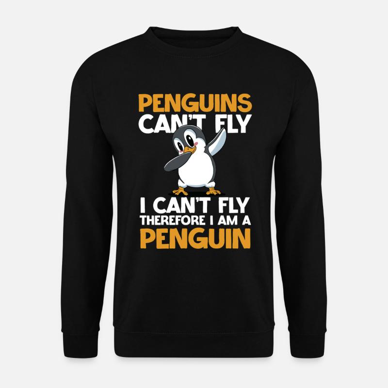Pinguine Können Nicht Fliegen Ich Bin Ein Pinguin - Unisex Pullover - Schwarz