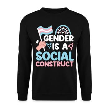 Fierté LGBT transgenre - Sweat-shirt Unisexe - noir - Devant - Alina (178cm) & Michal (187cm)