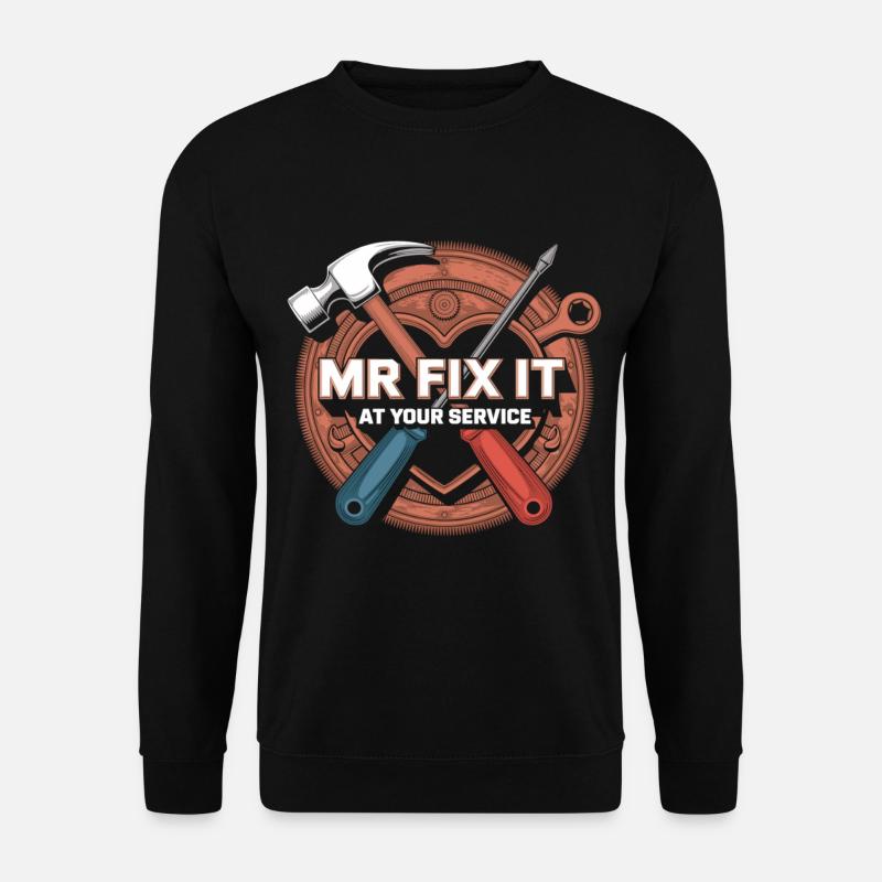 Handwerker im Einsatz - Unisex Pullover - Schwarz