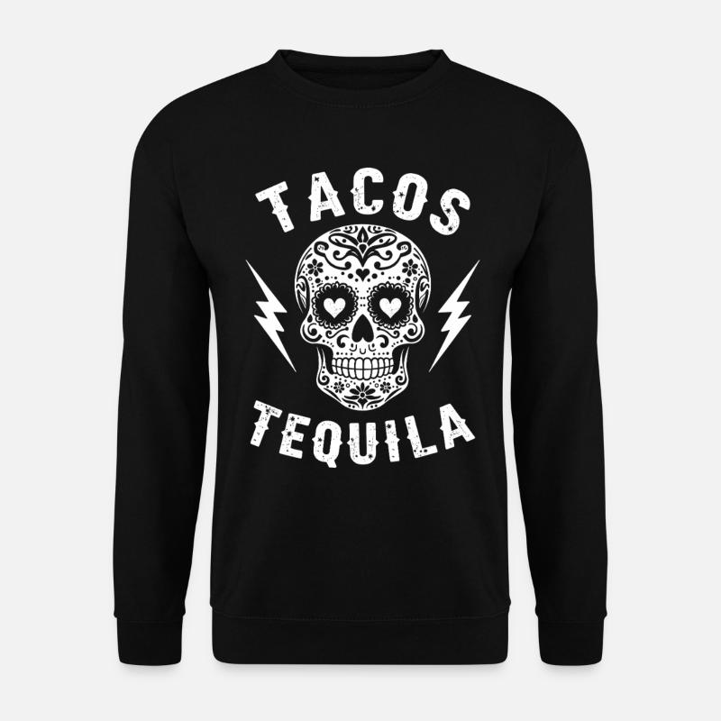 Tacos Tequila & Skull Vibes - Unisex Sweatshirt - black