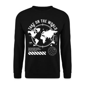 Partez à l’assaut du monde - Sweat-shirt Unisexe - noir - Devant - Alina (178cm) & Michal (187cm)