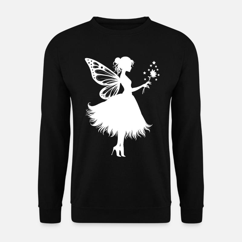 Fée magique avec fleur - Sweat-shirt Unisexe - noir