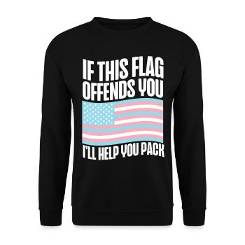 Fierté LGBT transgenre - Sweat-shirt Unisexe - noir - Devant - Alina (178cm) & Michal (187cm)