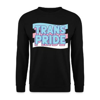Transgender Trans LGBT Pride - Unisex Pullover - Schwarz - Vorne - Alina (178cm) & Michal (187cm)