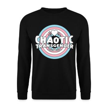 Transgender Trans LGBT Pride - Unisex Pullover - Schwarz - Vorne - Alina (178cm) & Michal (187cm)