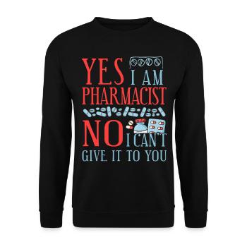 Technicien en pharmacie - Sweat-shirt Unisexe - noir - Devant - Alina (178cm) & Michal (187cm)