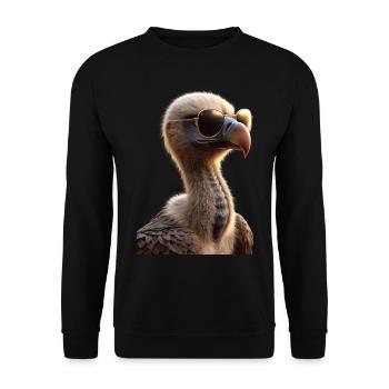 Vulture Bird of Prey Vulture Vulture Cute Vulture - Unisex Sweatshirt - black - Front - Alina (178cm) & Michal (187cm)