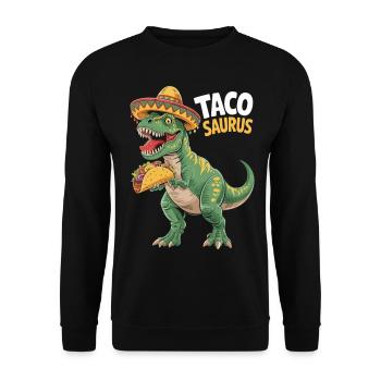 Tacosaurus Rex - The Taco-Rex is on the loose - Unisex Sweatshirt - black - Front - Alina (178cm) & Michal (187cm)