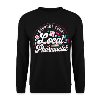 Pharmacy Tech Technician - Unisex Pullover - Schwarz - Vorne - Alina (178cm) & Michal (187cm)