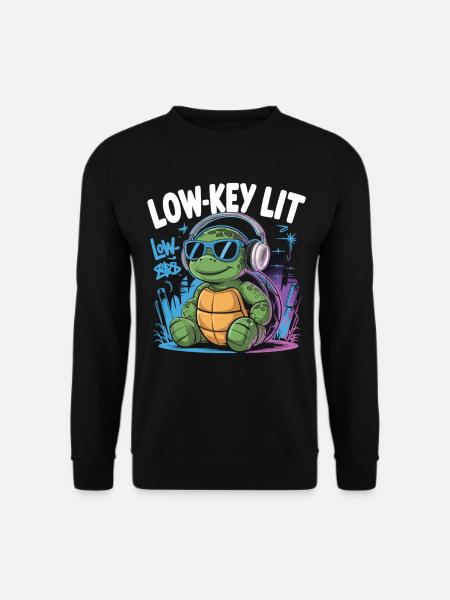 Chillkröte im Low-Key-Style - Unisex Pullover - Schwarz