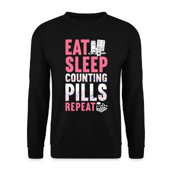 Pharmacy Tech Technician - Unisex Pullover - Schwarz - Vorne - Alina (178cm) & Michal (187cm)