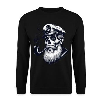 St.Pauli Kiez Hamburg Totenkopf Sankt Pauli - Sweat-shirt Unisexe - noir - Devant - Alina (178cm) & Michal (187cm)