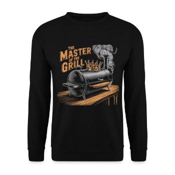 Roi du gril - Sweat-shirt Unisexe - noir - Devant - Alina (178cm) & Michal (187cm)