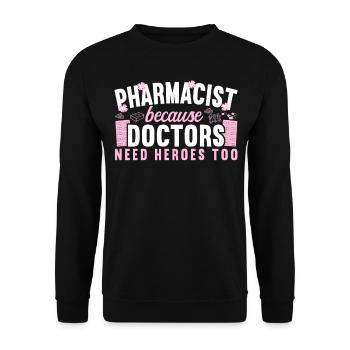 Pharmacy Tech Technician - Unisex Pullover - Schwarz - Vorne - Alina (178cm) & Michal (187cm)