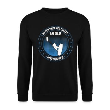 Kiteboarding - Never underestimate an old - Unisex Sweatshirt - black - Front - Alina (178cm) & Michal (187cm)