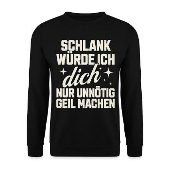 Minc, je ne ferais que te rendre inutilement excité - Sweat-shirt Unisexe - noir - Devant - Alina (178cm) & Michal (187cm)