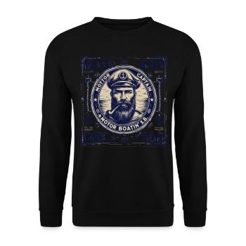 Capitaine Hambourg St Pauli Crâne de la ville hanséatique - Sweat-shirt Unisexe - noir - Devant - Alina (178cm) & Michal (187cm)