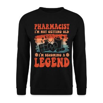 Pharmacy Tech Technician - Unisex Sweatshirt - black - Front - Alina (178cm) & Michal (187cm)