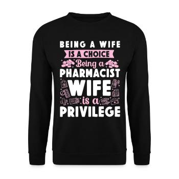 Pharmacy Tech Technician - Unisex Sweatshirt - black - Front - Alina (178cm) & Michal (187cm)