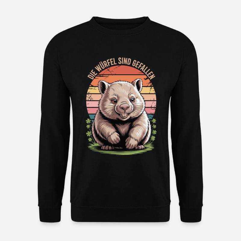 Die Würfel sind gefallen – Wombat - Unisex Pullover - Schwarz