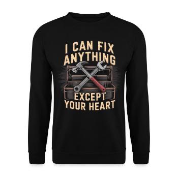 Craftsmen - Repairs with exceptions - Unisex Sweatshirt - black - Front - Alina (178cm) & Michal (187cm)