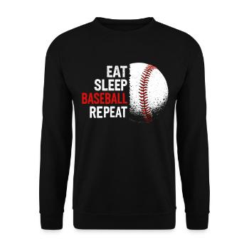 Baseball, Joueur De Baseball, Garçon, Joueur De Baseball - Sweat-shirt Unisexe - noir - Devant - Alina (178cm) & Michal (187cm)