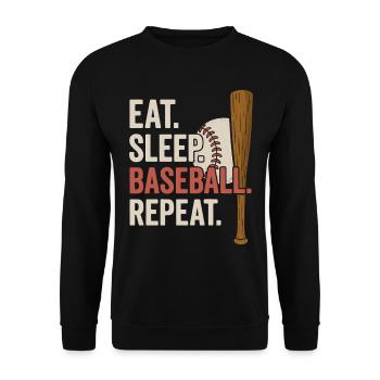 Baseball, Joueur De Baseball, Garçon, Joueur De Baseball - Sweat-shirt Unisexe - noir - Devant - Alina (178cm) & Michal (187cm)