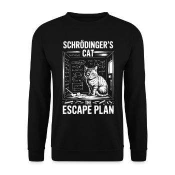 Schrödinger's Cat – Escape Plan - Unisex Sweatshirt - black - Front - Alina (178cm) & Michal (187cm)