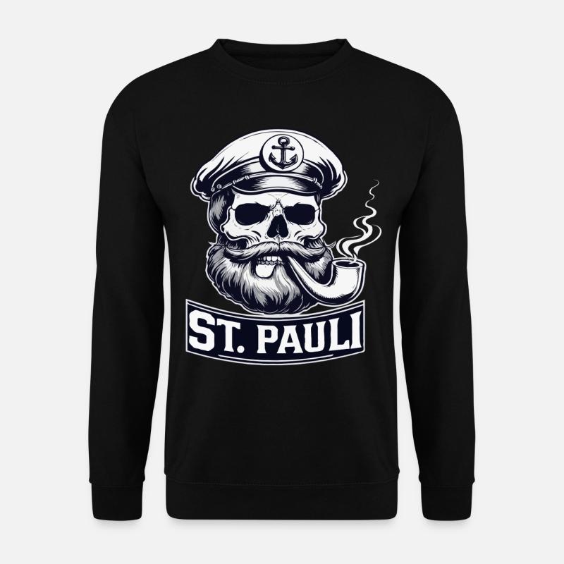 St.Pauli Kiez Hamburg Totenkopf Sankt Pauli - Unisex Pullover - Schwarz