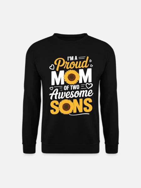 Fière mère de deux fils - Sweat-shirt Unisexe - noir