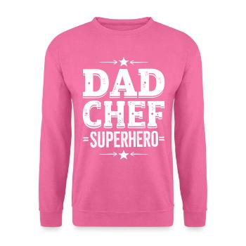 Dad Chef Superhero – Papa Koch Superheld - Unisex Sweatshirt - pink - Front