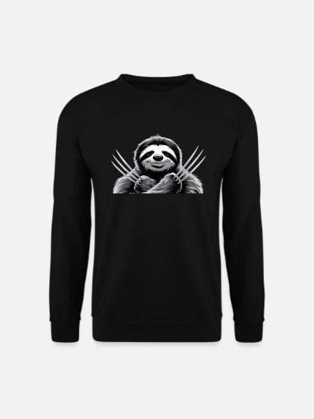 Superhero Sloth - Unisex Sweatshirt - black
