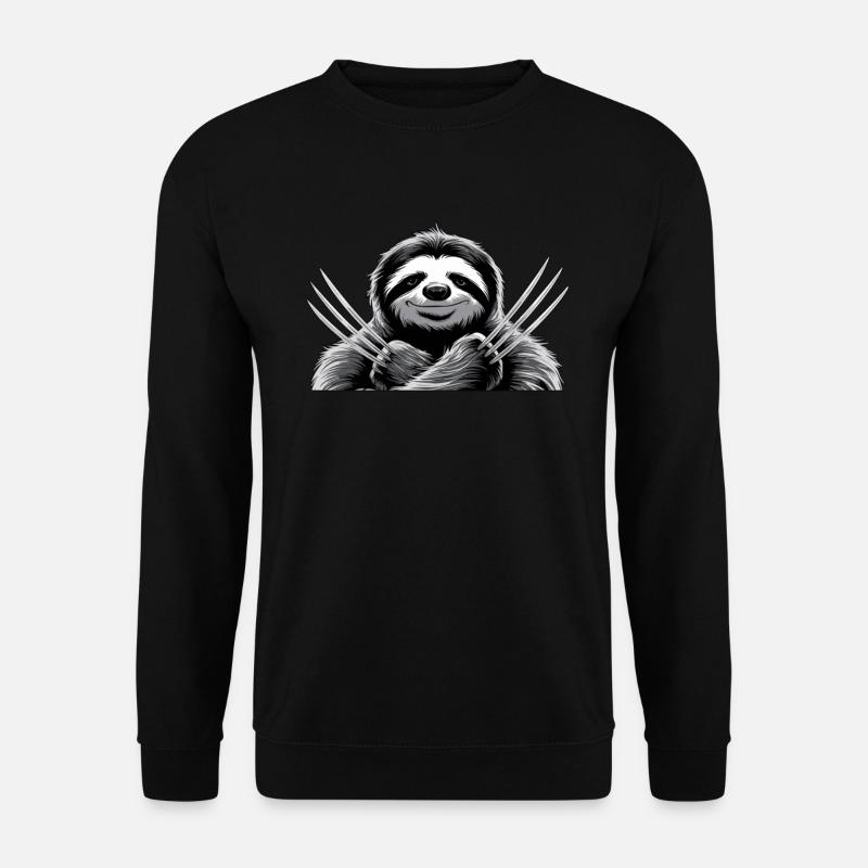 Superhero Sloth - Unisex Sweatshirt - black