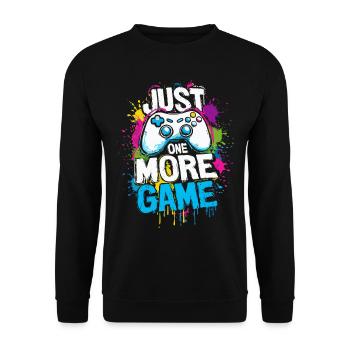 Juste un jeu de plus - Gamer Saying with Controller - Sweat-shirt Unisexe - noir - Devant - Alina (178cm) & Michal (187cm)