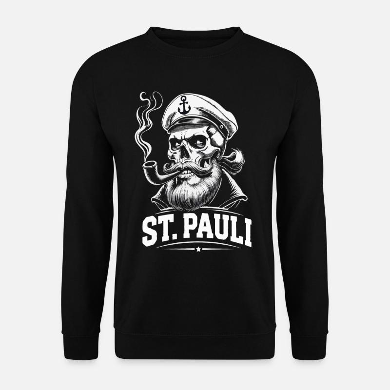 St.Pauli Kiez Hamburg Totenkopf Sankt Pauli - Unisex Pullover - Schwarz
