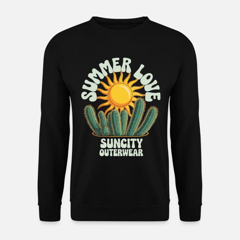 Sun Cactus – Summer Vibes - Unisex Sweatshirt - black