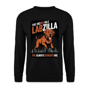 Labzilla – Labrador roux en mode monstre - Sweat-shirt Unisexe - noir - Devant - Alina (178cm) & Michal (187cm)
