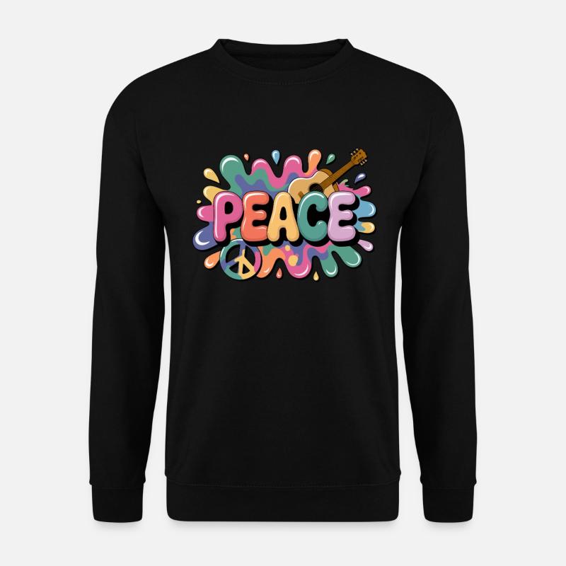 PEACE – Psychedelic - Unisex Sweatshirt - black