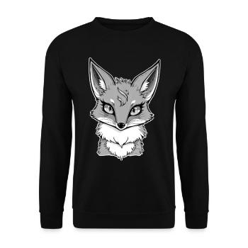 Gray Fox - Unisex Sweatshirt - black - Front - Alina (178cm) & Michal (187cm)