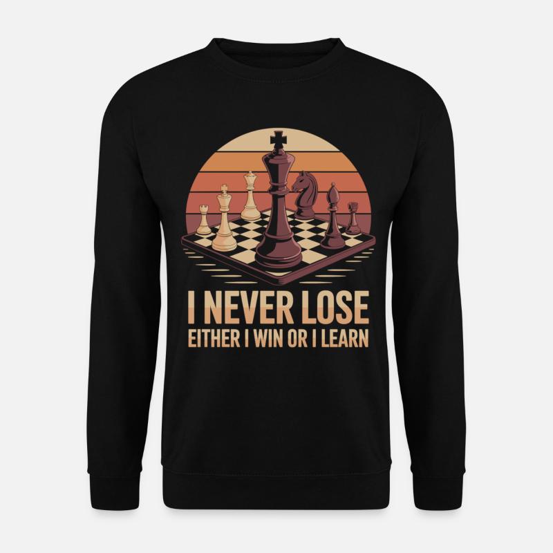 Schach: Entweder Sieg oder Lektion - Unisex Pullover - Schwarz