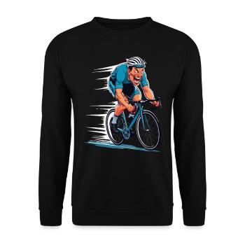 Road Cyclist Road Bike Bike Bike Cyclist - Unisex Sweatshirt - black - Front - Alina (178cm) & Michal (187cm)