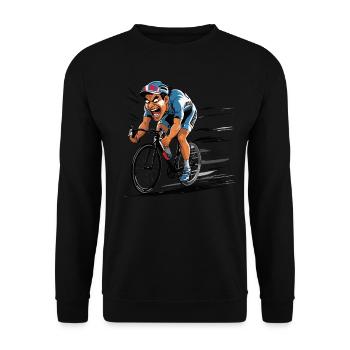Road Cyclist Road Bike Bike Bike Cyclist - Unisex Sweatshirt - black - Front - Alina (178cm) & Michal (187cm)