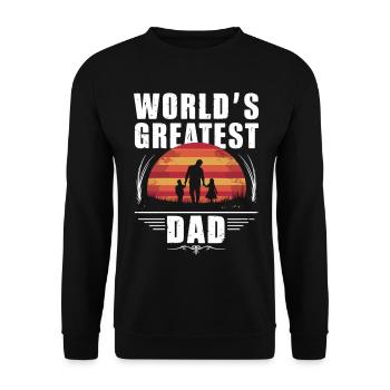 Best dad in the world - Unisex Sweatshirt - black - Front - Alina (178cm) & Michal (187cm)