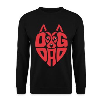 Proud Dog Dad - Dog Dad - Unisex Sweatshirt - black - Front - Alina (178cm) & Michal (187cm)